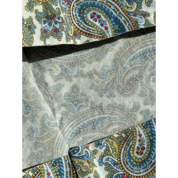 2xLauren Ralph Lauren Standard Multicolor Paisley Cotton Pillow Cover Green Blue - Picture 16 of 16